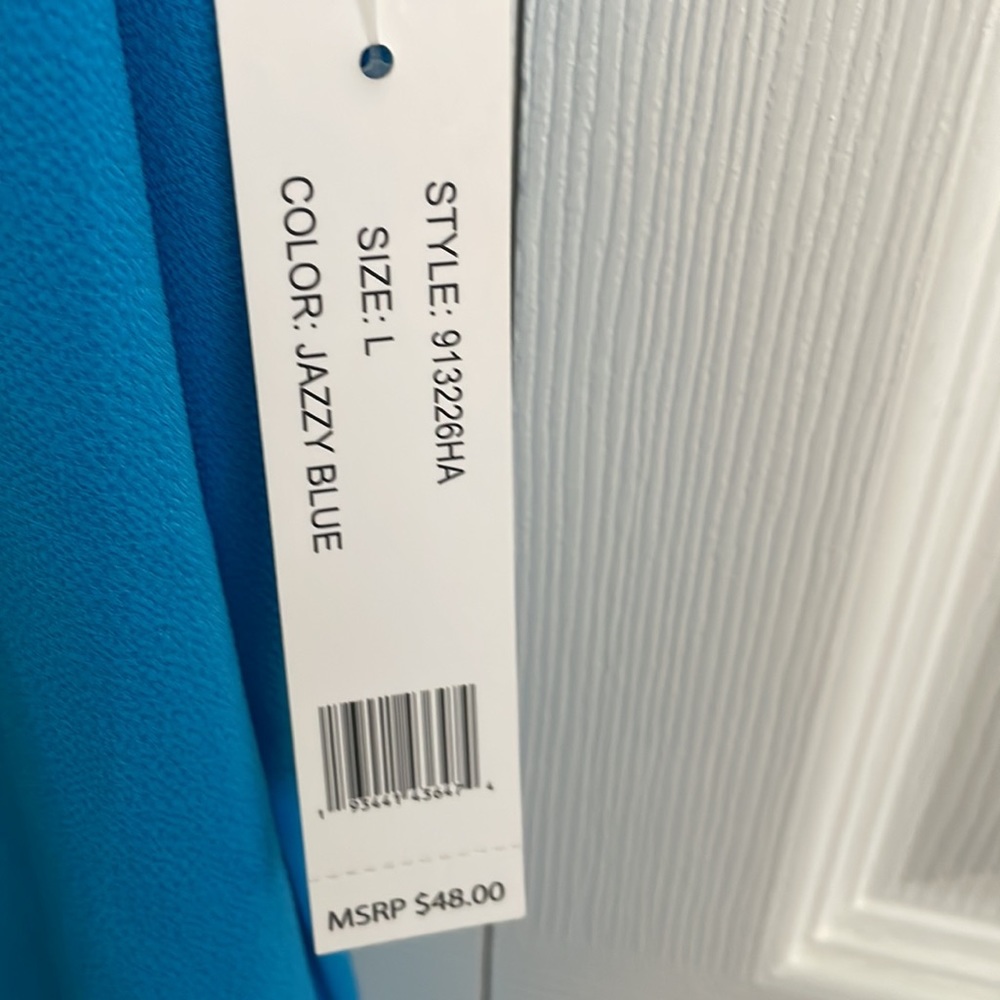 Turquoise ruffle sleeveless top - Picture 6 of 6